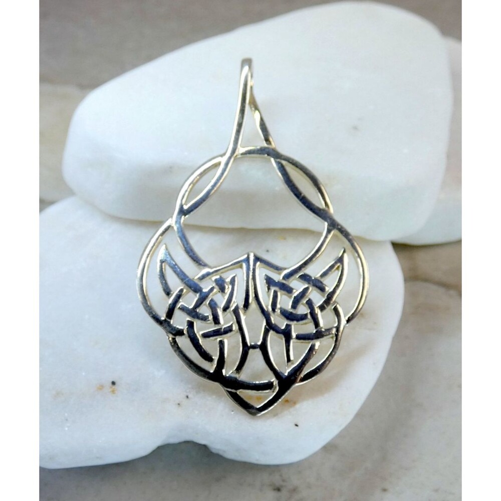 VTG Sterling Silver 925 Celtic Wolf Knot Pendant